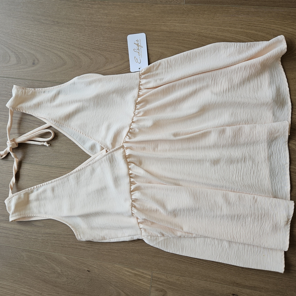 NWT Caramela Soft Pink Tie-Back Tank Top